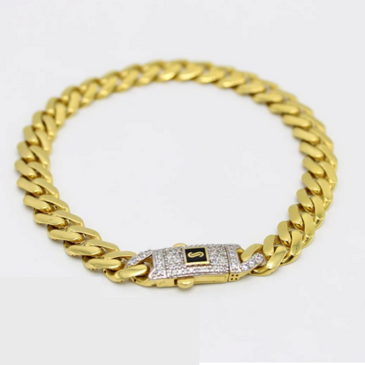 Brazalete Monaco de 14 quilates Largo 8, Ancho 7,5 mm